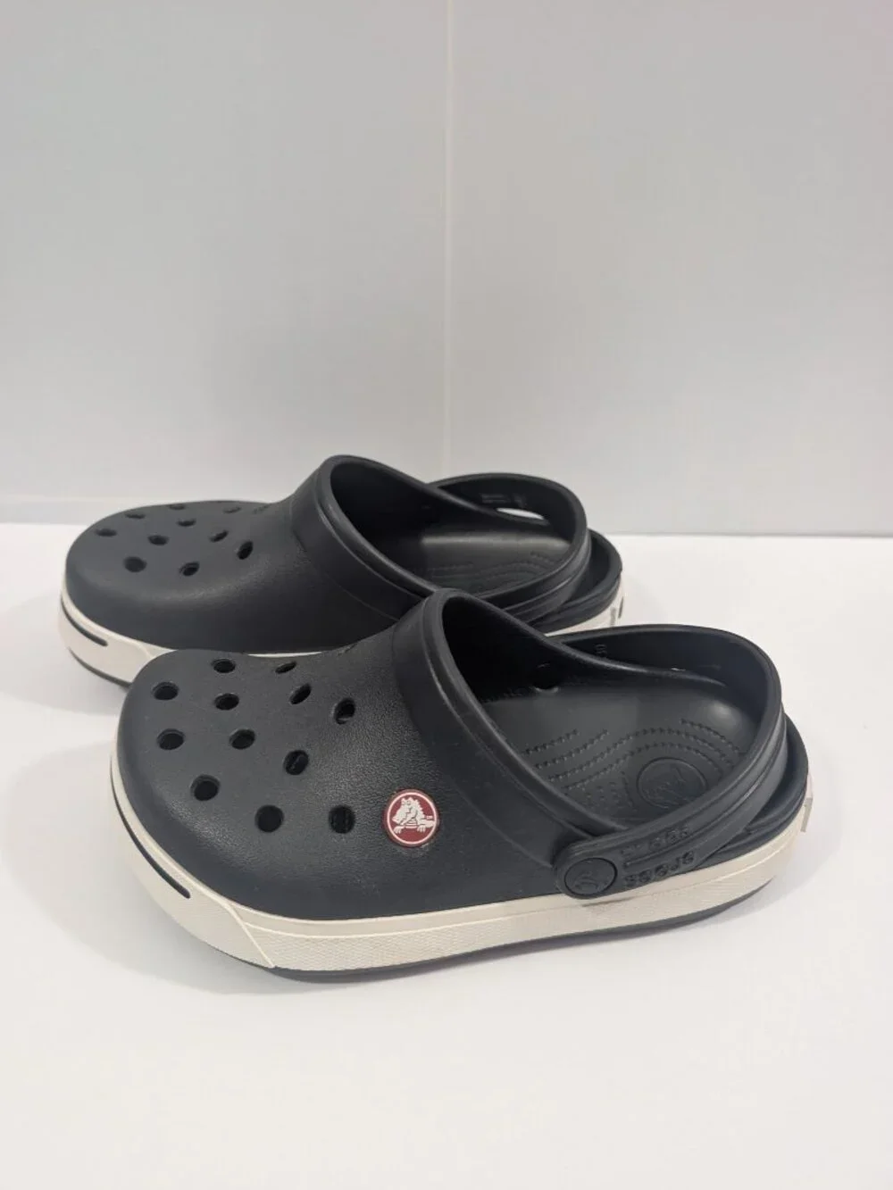 Crocs Kids Crocband Clog Black White Size Youth 3 Kids Slip On Shoes Comfort